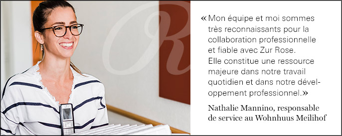 Citation de Nathalie Mannino, responsable de service au Wohnhuus Meilihof
