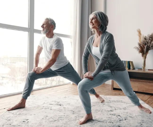 Paar beim Yoga