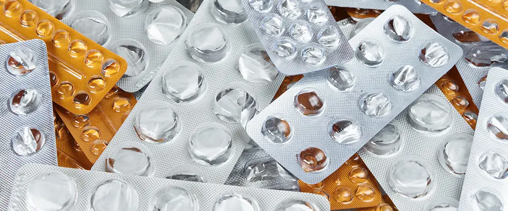 Leere Blisterpackungen