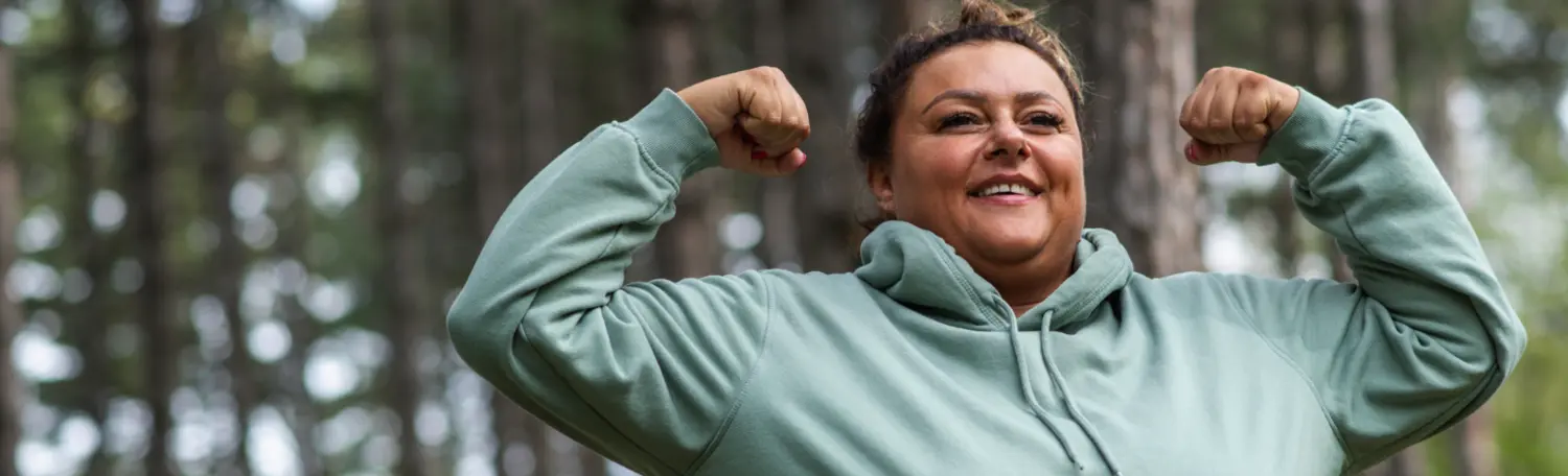 Frau im Wald