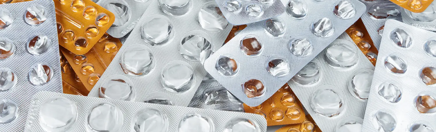 Leere Blisterpackungen