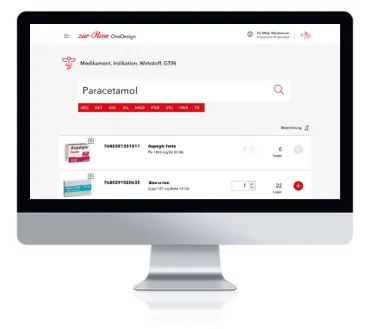 Ansicht Bestellung über Medikamentenautomat