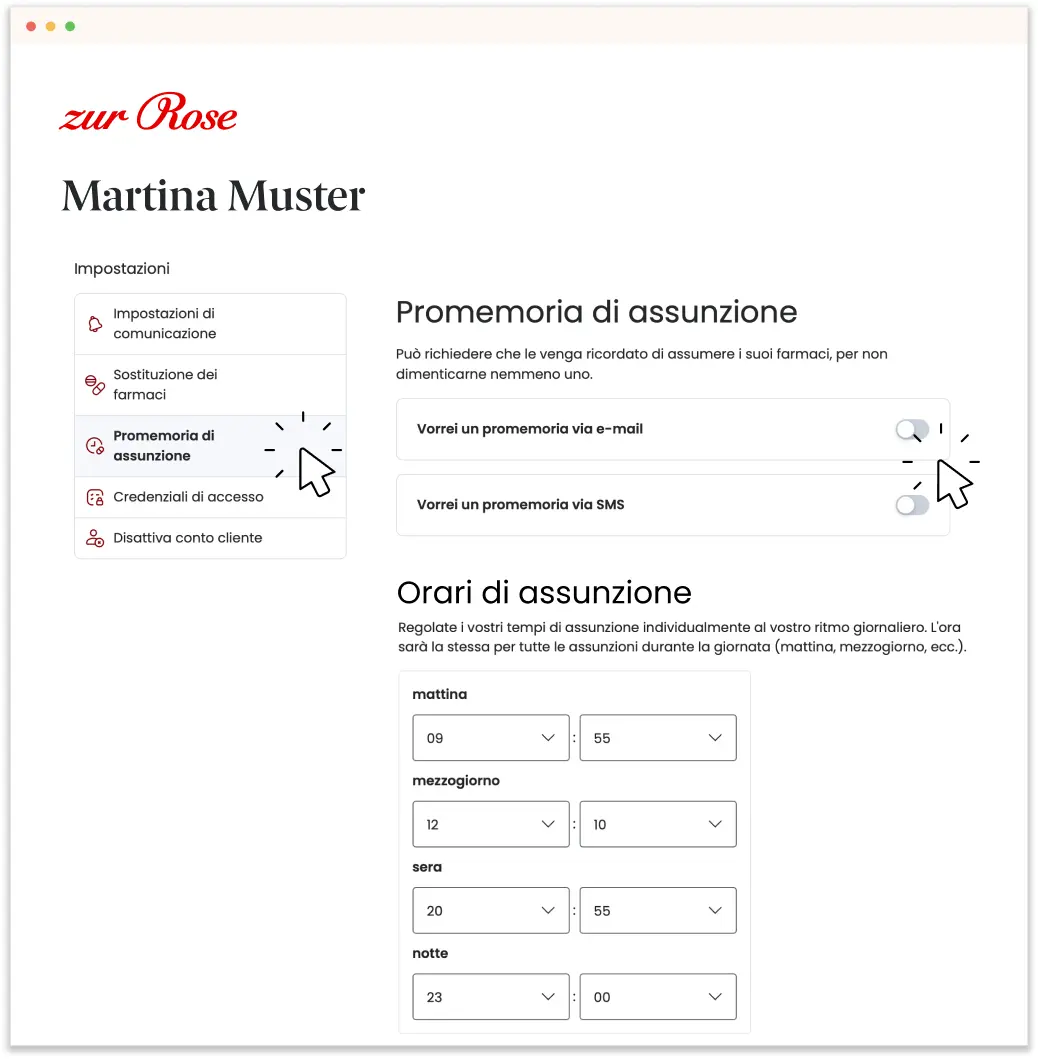 Modificare i promemoria