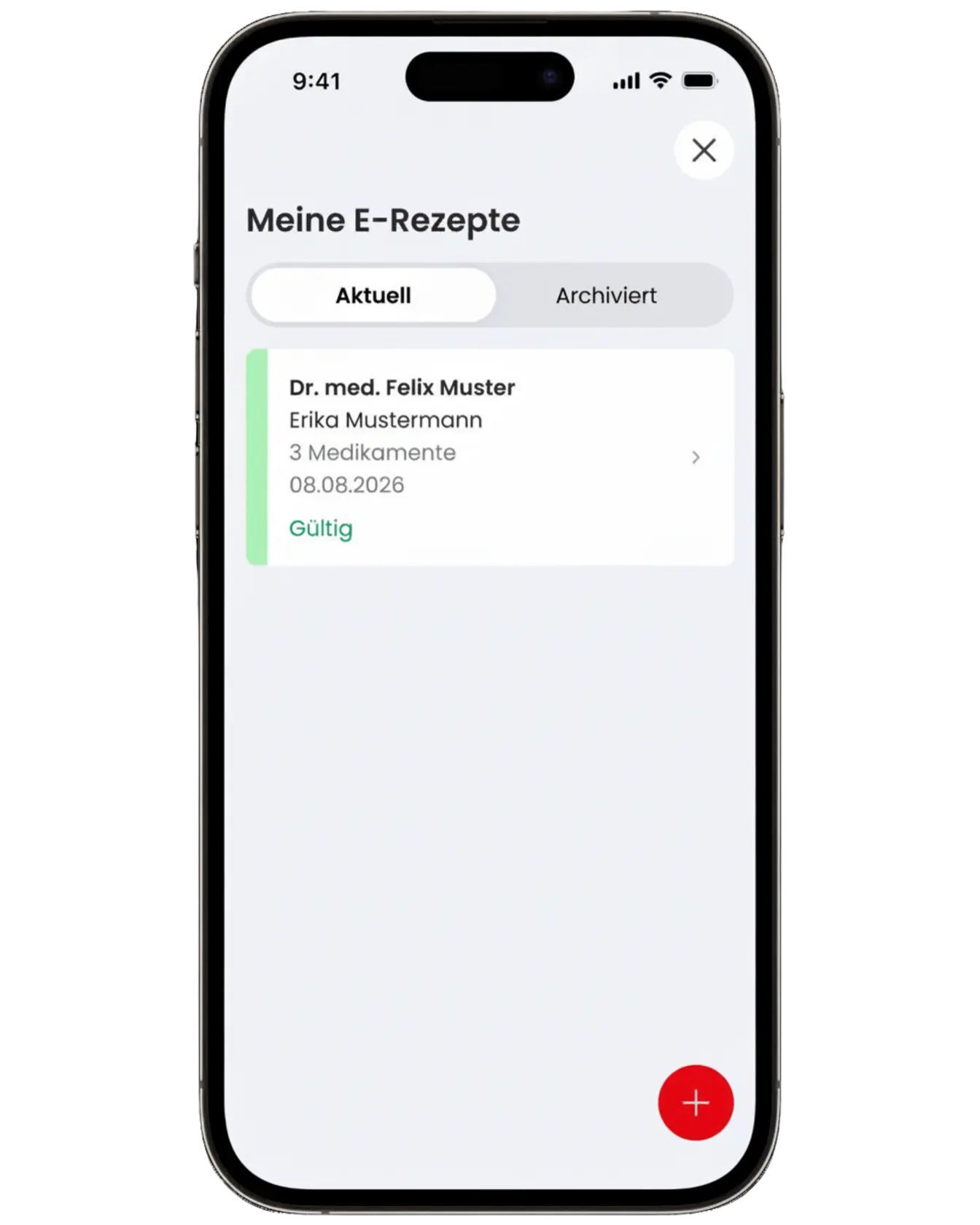Elektronisches Rezept in der App
