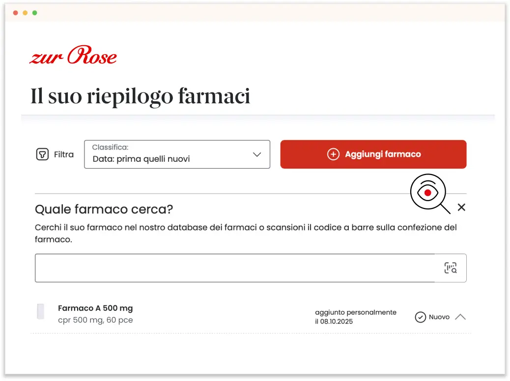Selezionare il farmaco