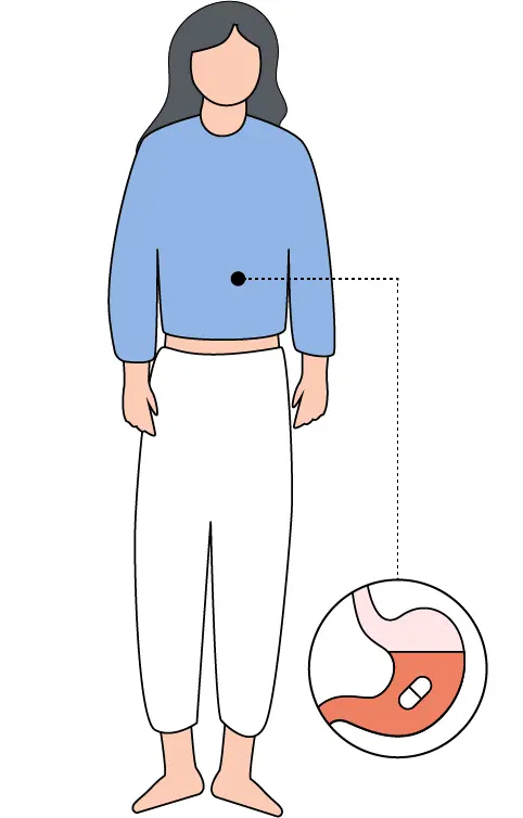 Person stehend
