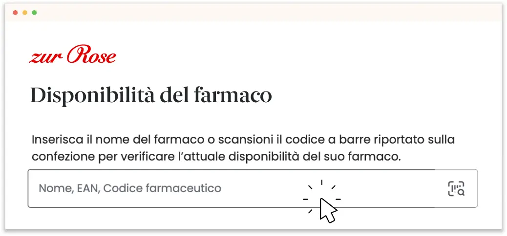 Cercare farmaci inserendo i dati