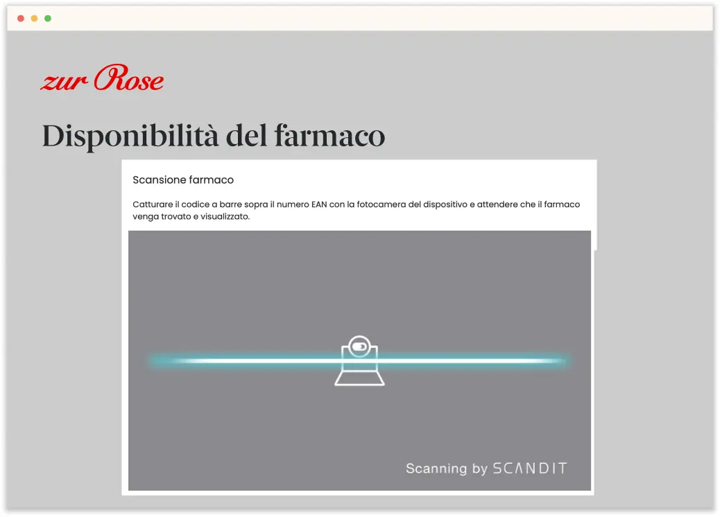 Cercare farmaci tramite scansione