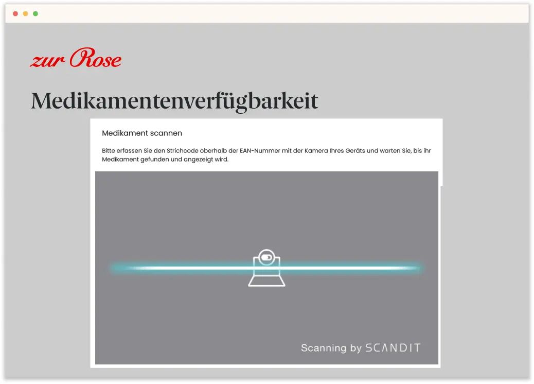 Medikament per Scan suchen