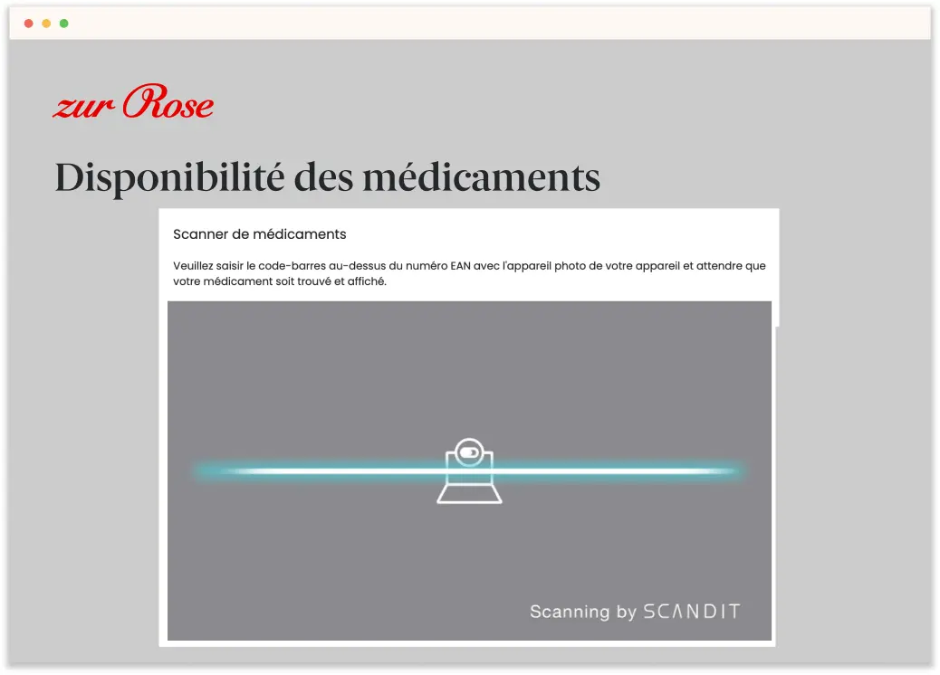 Rechercher un médicament par scan