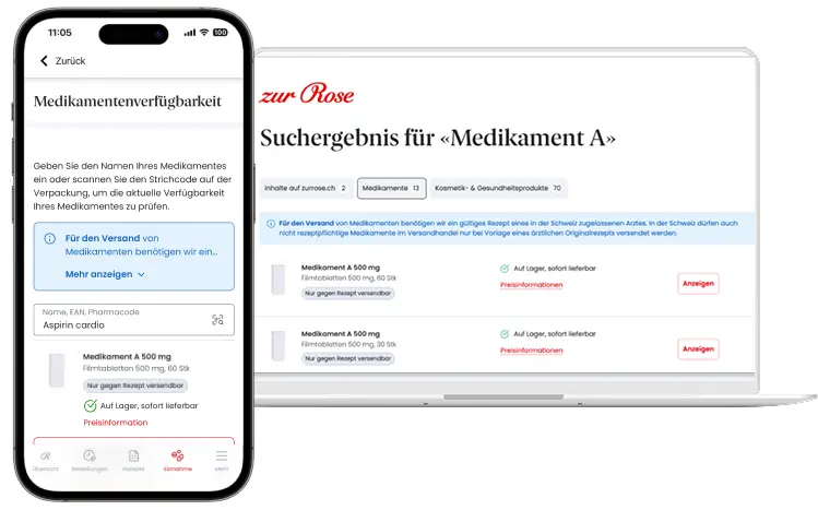 Medikamentensuche  und Verfügbarkeit