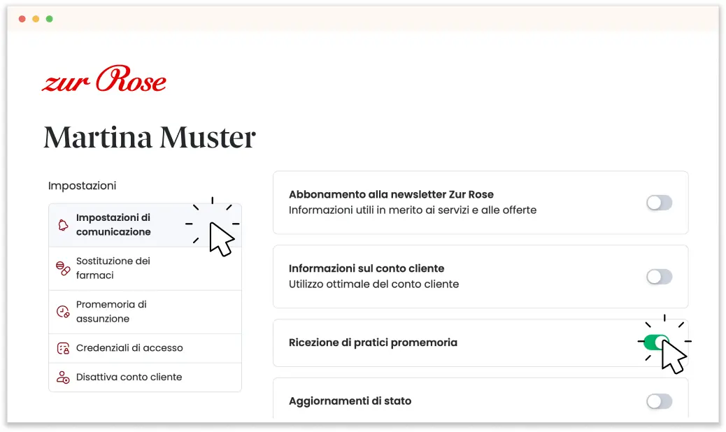 Modificare il promemoria per il riordino 