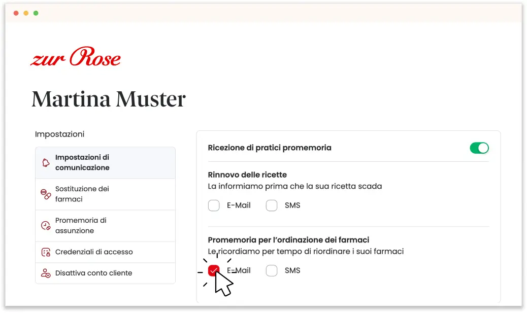 Impostare il promemoria