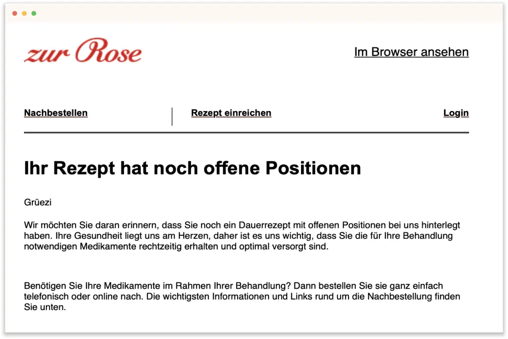 Erinnerung erhalten