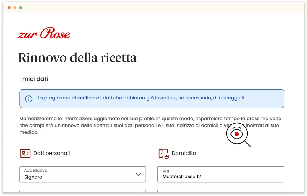 Verificare i dati personali