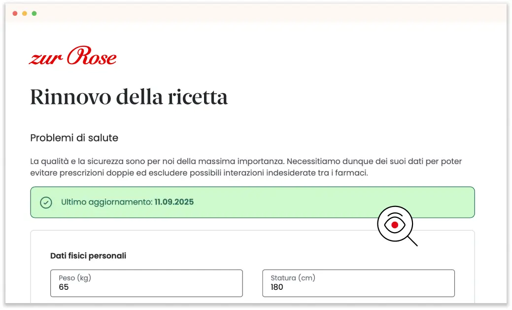Verificare i dati sullo stato di salute
