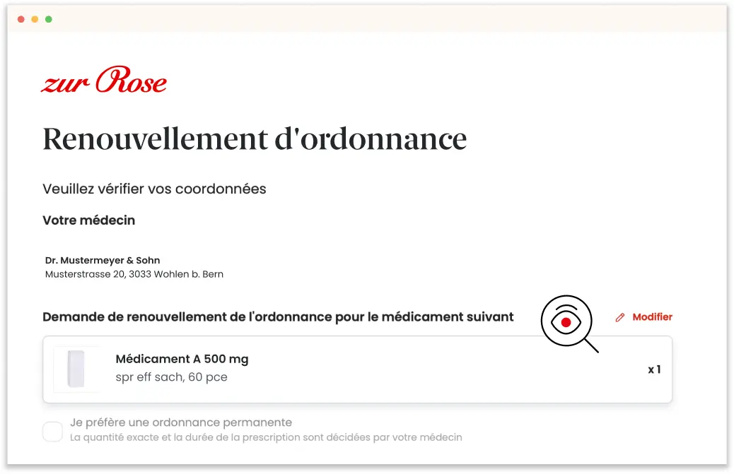 Finalisez le renouvellement d’ordonnance