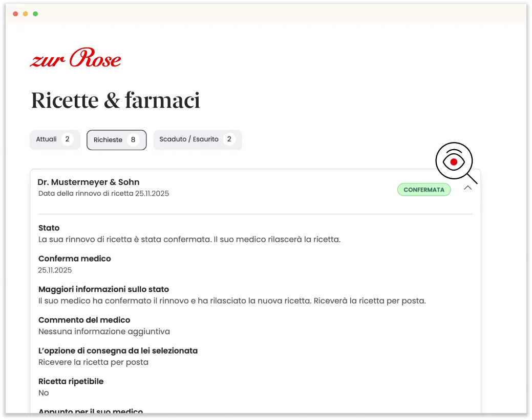 Verificare lo stato della richiesta