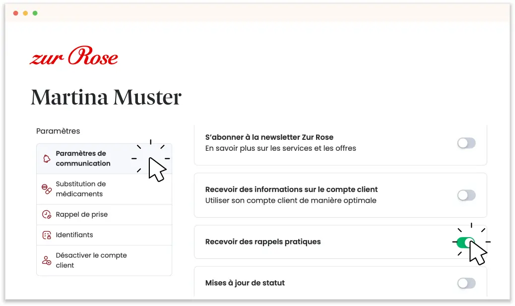 Activer le rappel de renouvellement d’ordonnance
