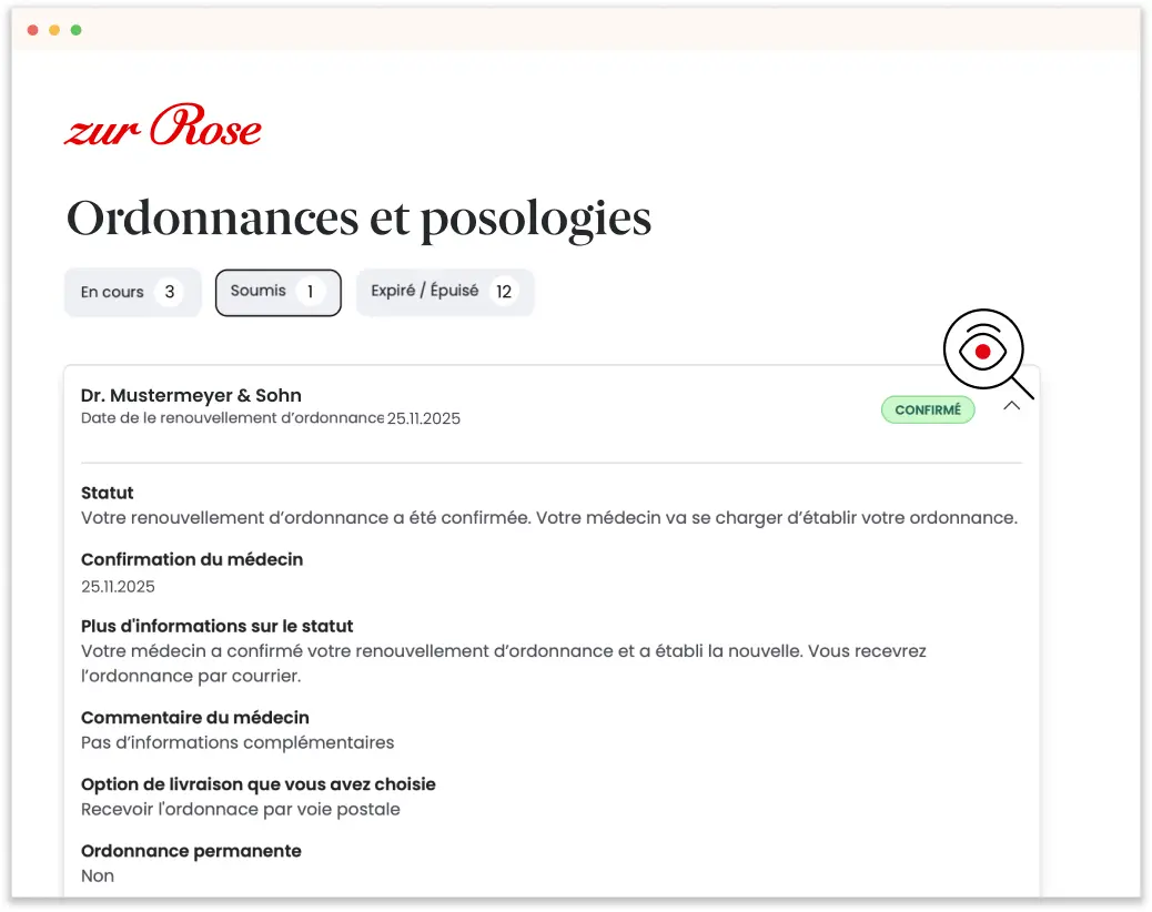 Ordonnances demandées