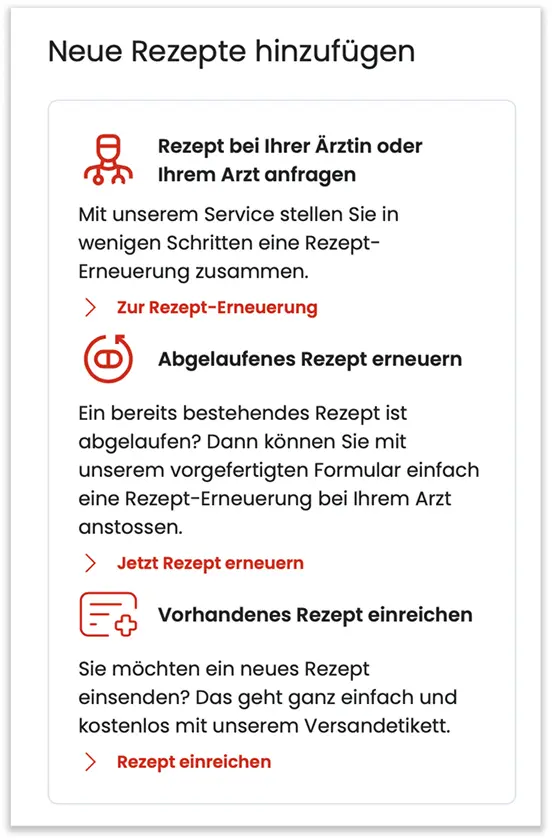 (Neues) Rezept anfragen oder einreichen