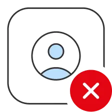 Profilbild mit X
