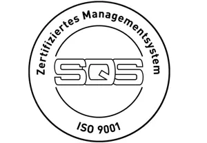 Logo SQS Zertifiziertes Managementsystem ISO 9001