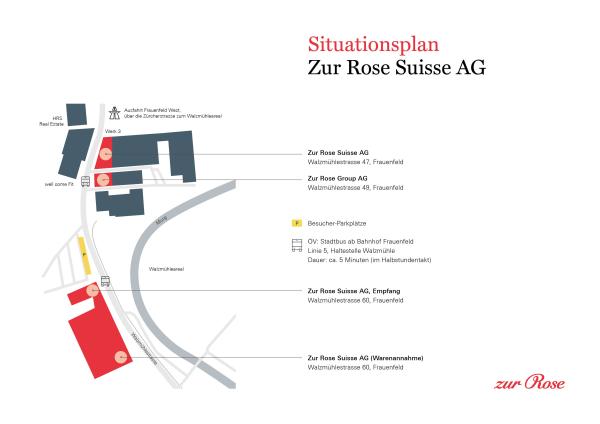 Situationsplan Zur Rose Suisse AG